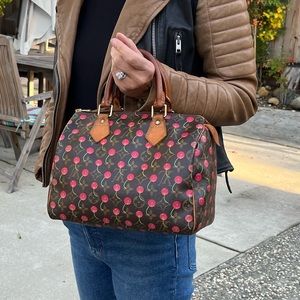 Louis Vuitton X Murakami Monogram Cerises (Cherry) Speedy 25